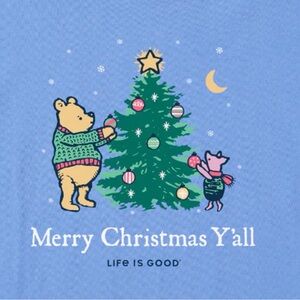 Life is Good Blue Christmas Long Sleeve Shirt